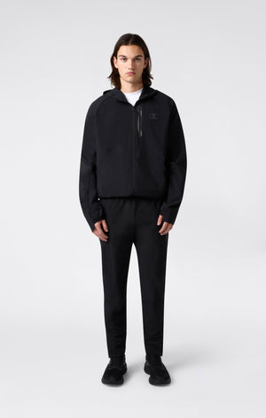 Herren-Tracktop aus Stretch Woven Nylon mit Kapuze Slim Fit