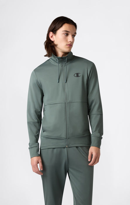 Felpa con Zip Intera Stretch Poly Slim Fit Uomo