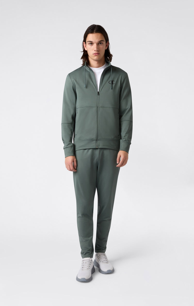 Men's Slim Fit Full-Zip Stretch Poly Hoodie