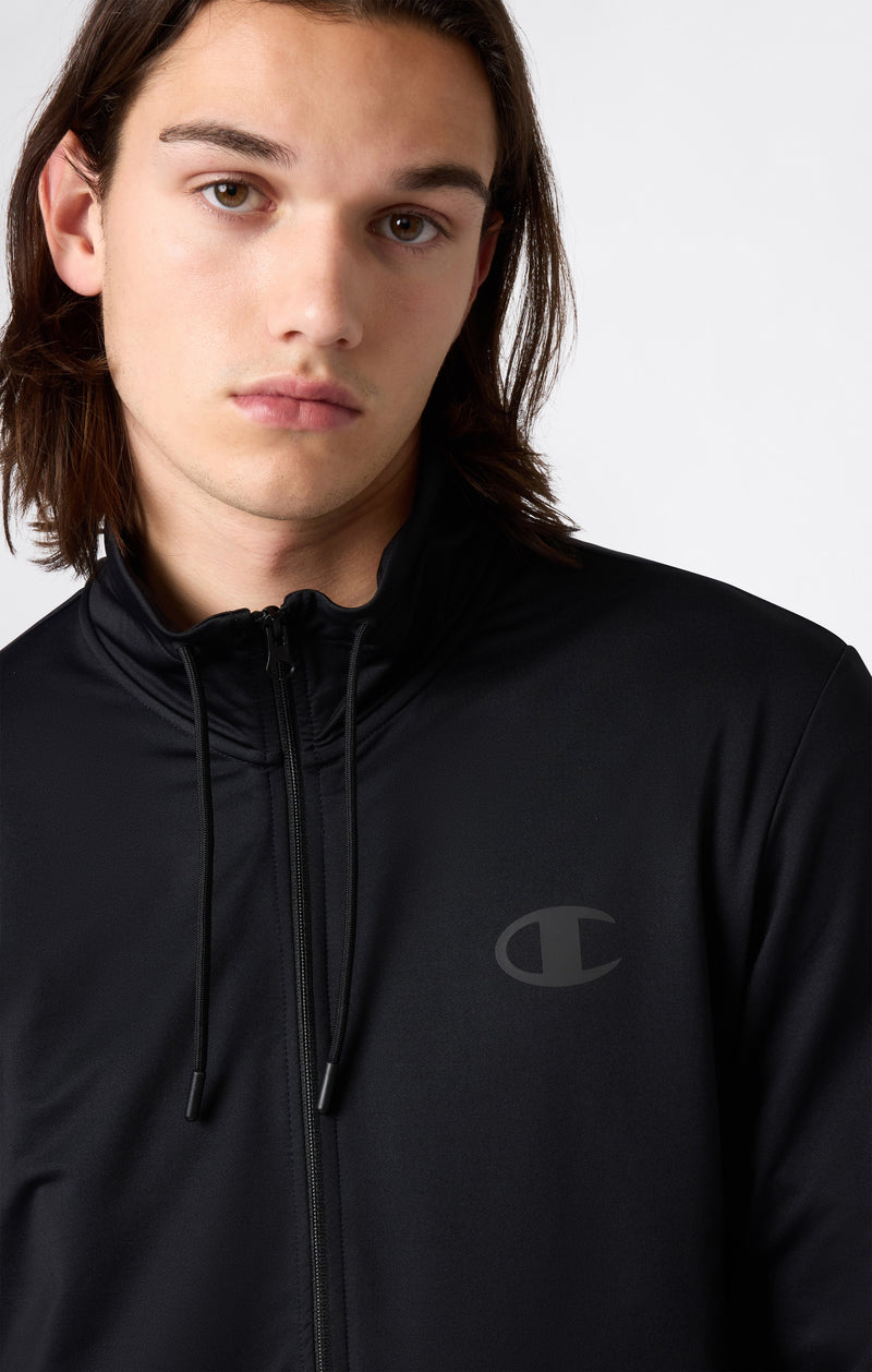 Sudadera con Capucha de Poliéster Elástico Hombre Slim Fit con Cremallera Completa