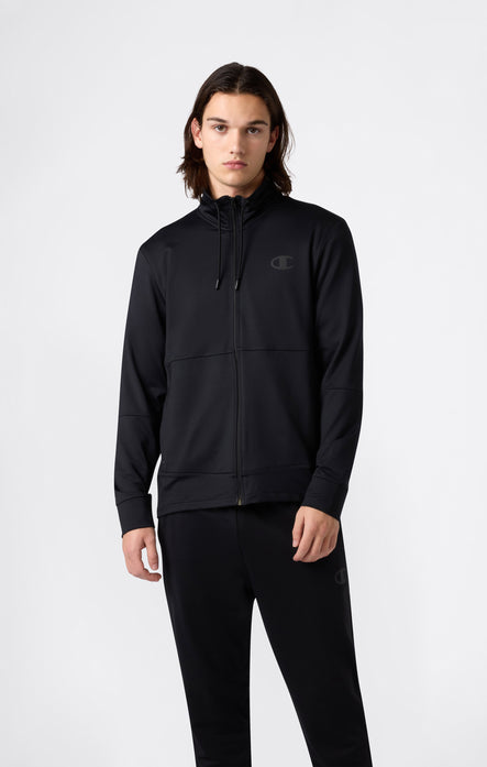 Men's Slim Fit Full-Zip Stretch Poly Hoodie