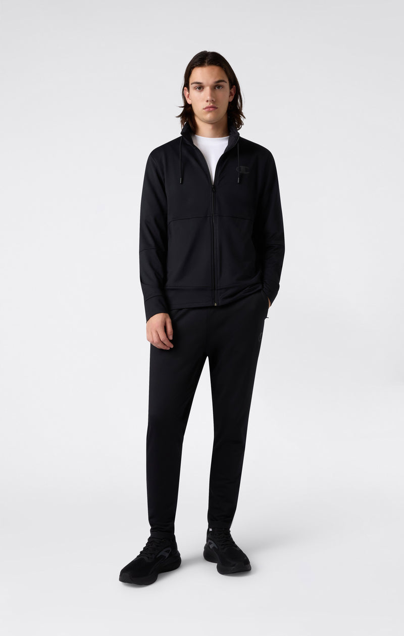 Sudadera con Capucha de Poliéster Elástico Hombre Slim Fit con Cremallera Completa