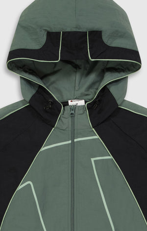 Men's Loose Fit Full-Zip Woven Nylon Hoodie