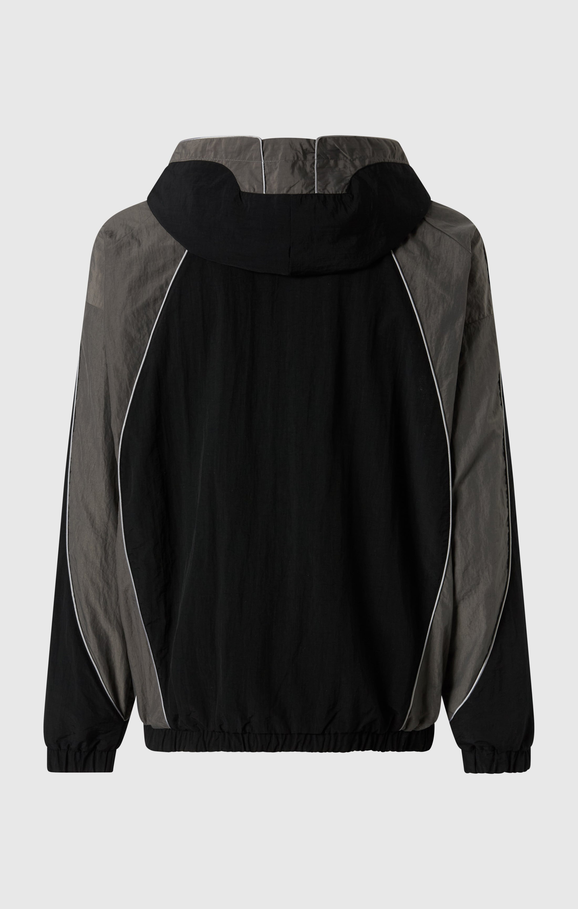 Men's Loose Fit Full-Zip Woven Nylon Hoodie