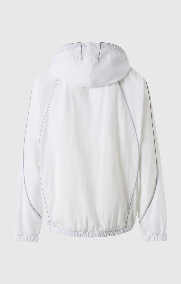 Men's Loose Fit Full-Zip Woven Nylon Hoodie