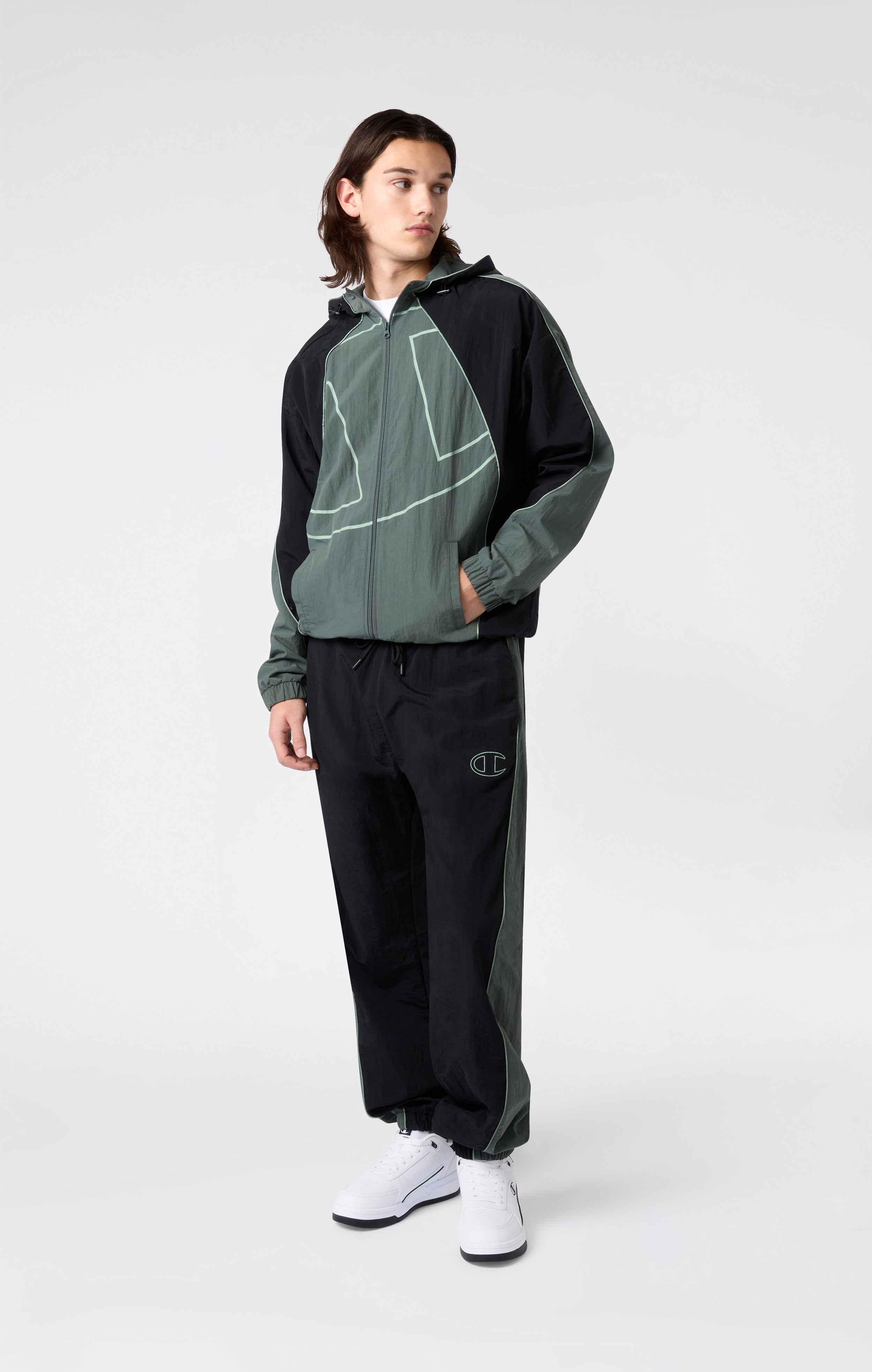 Herren Loose Fit Woven-Nylonhose