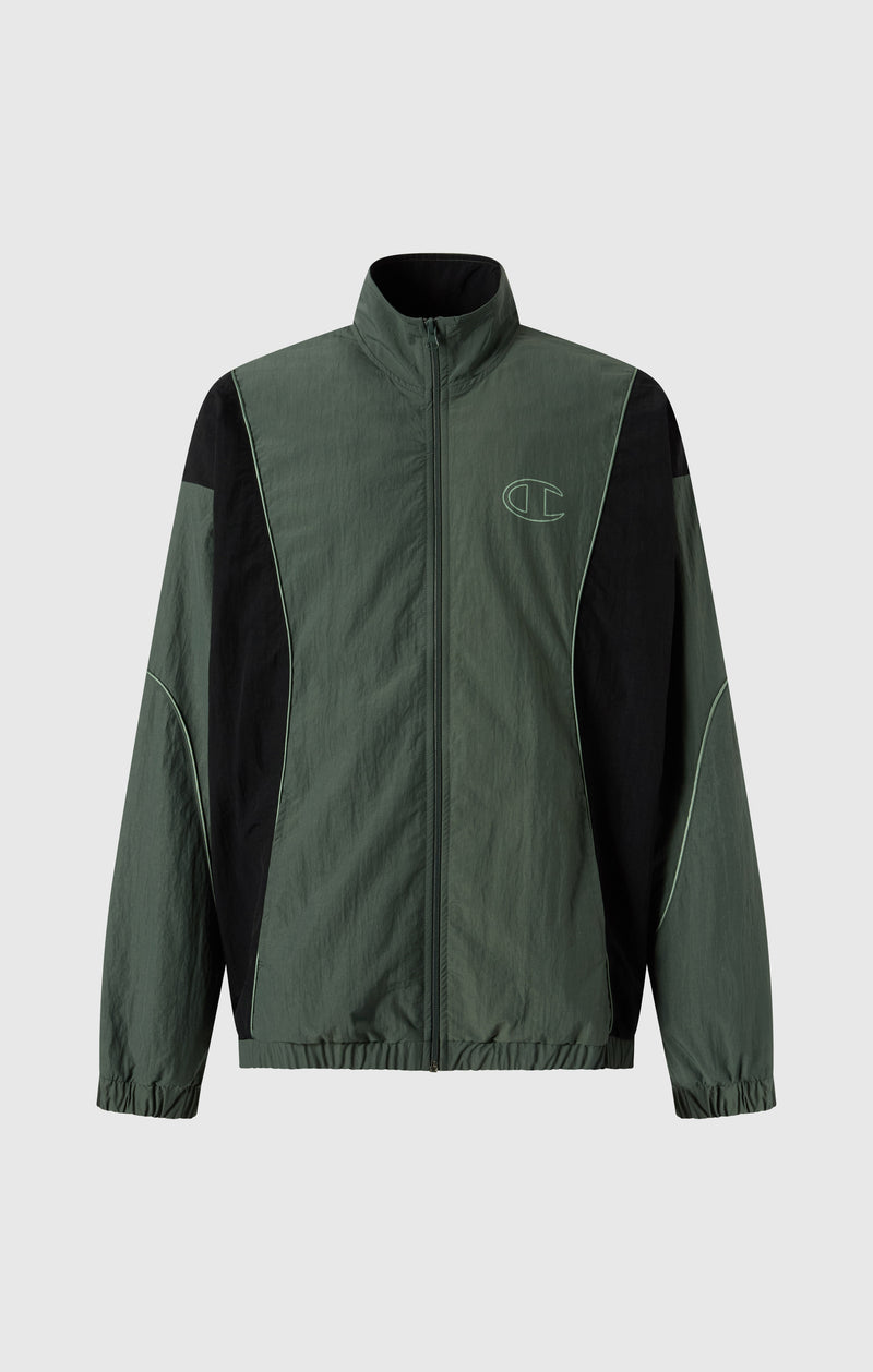 Men's Loose Fit Full-Zip Woven Nylon Jacket