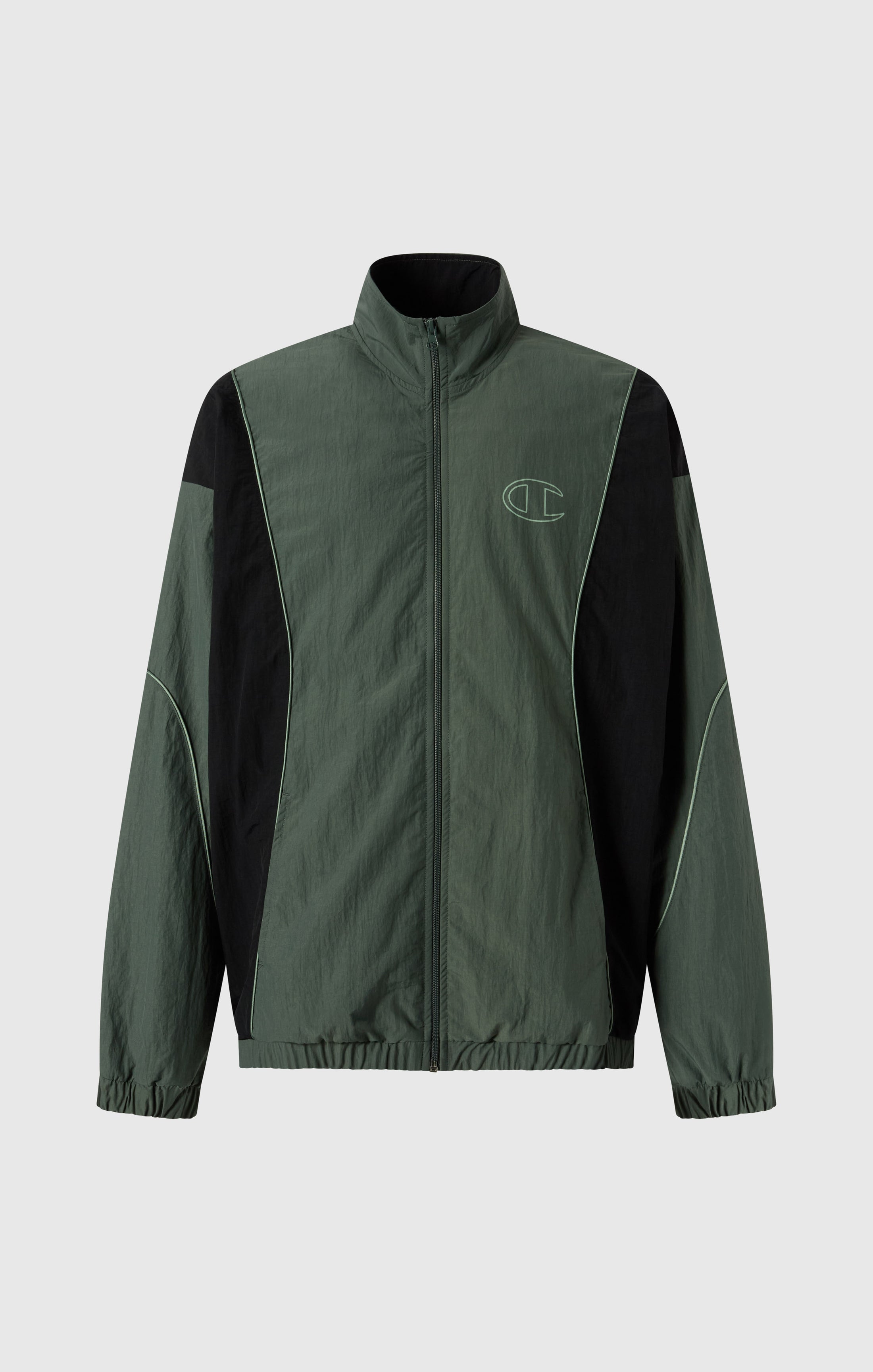 Men's Loose Fit Full-Zip Woven Nylon Jacket