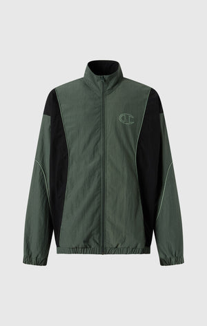 Men's Loose Fit Full-Zip Woven Nylon Jacket