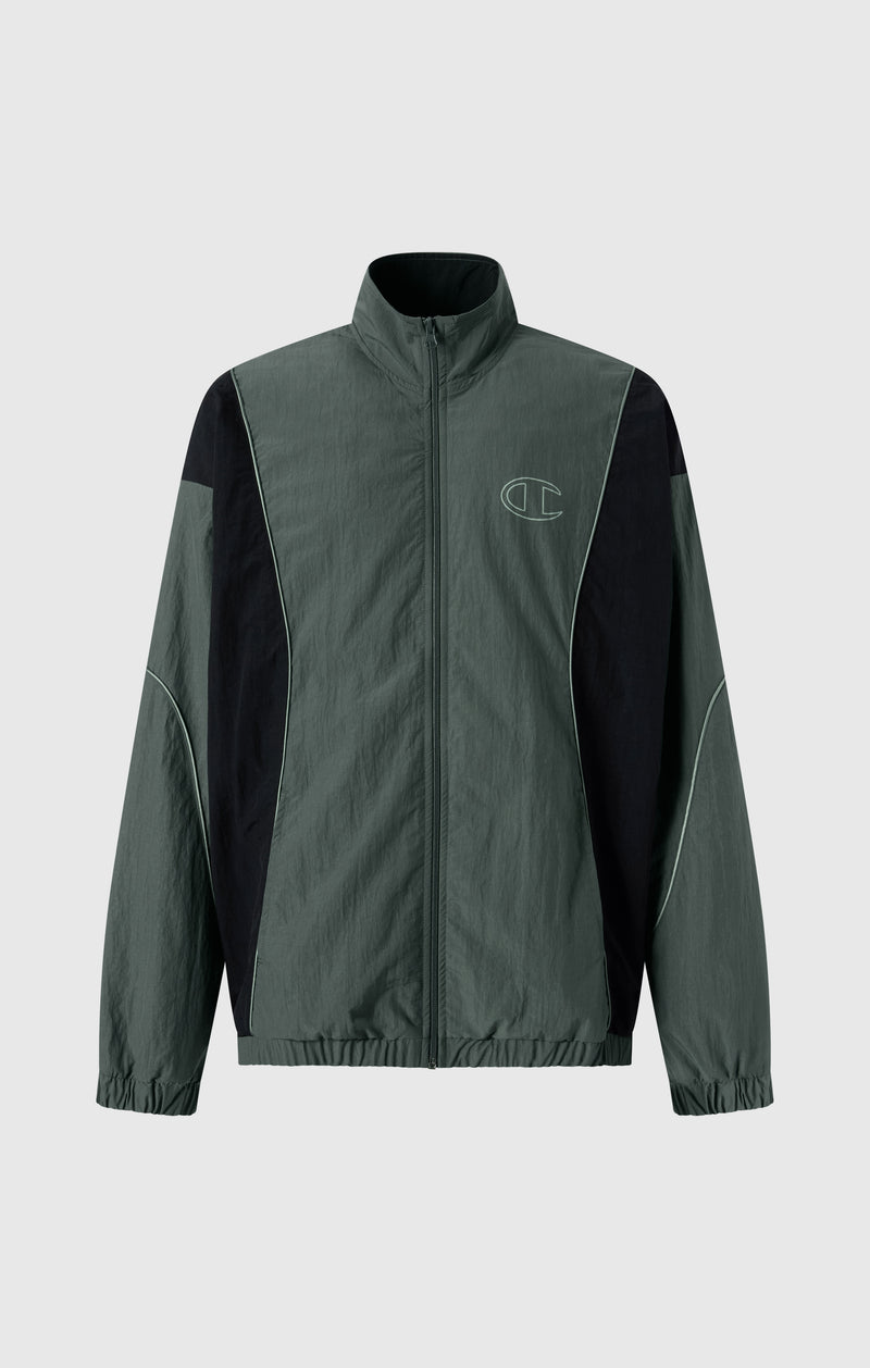 Men’s Woven Nylon Full-Zip Track Top Loose Fit