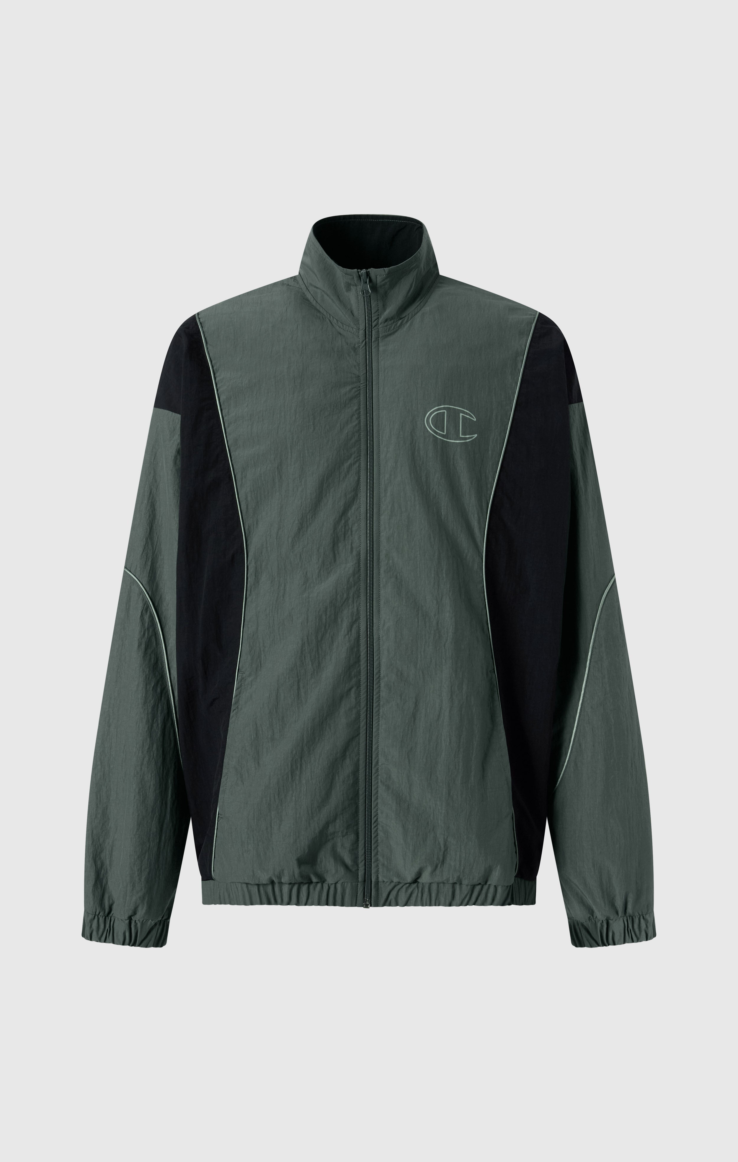 Men’s Woven Nylon Full-Zip Track Top Loose Fit