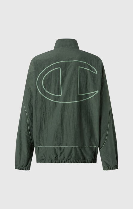 Men's Loose Fit Full-Zip Woven Nylon Jacket