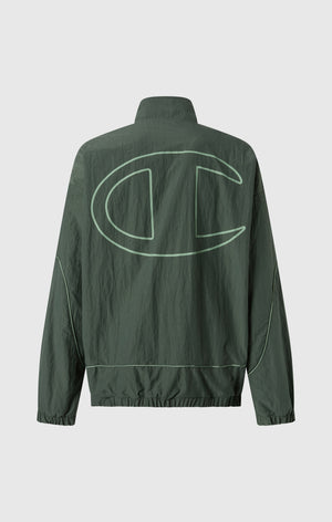 Men's Loose Fit Full-Zip Woven Nylon Jacket