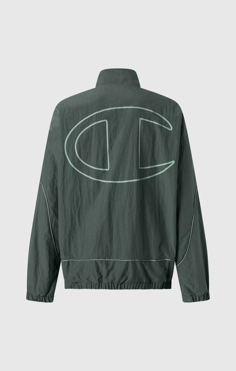 Men’s Woven Nylon Full-Zip Track Top Loose Fit