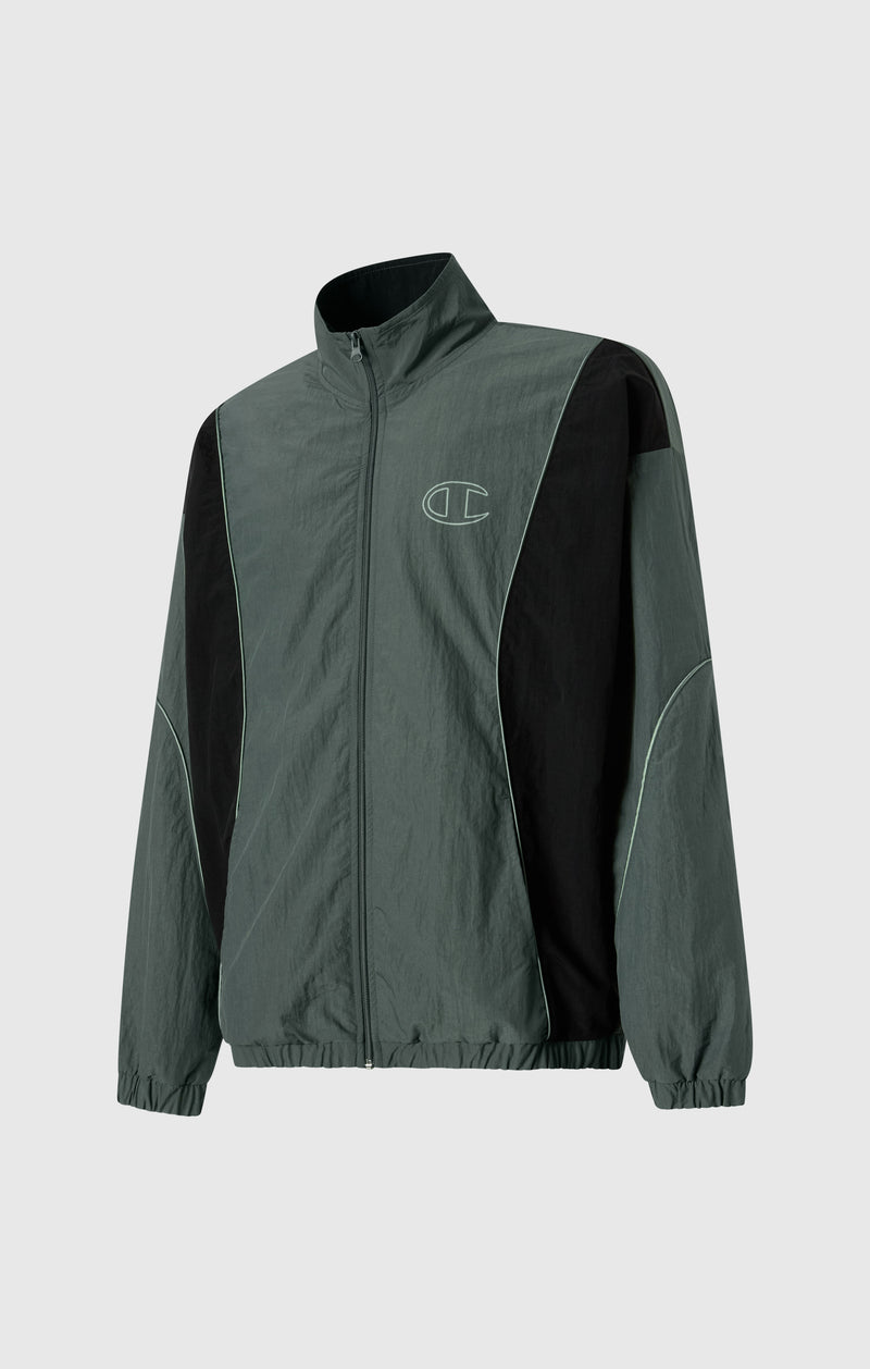 Men’s Woven Nylon Full-Zip Track Top Loose Fit