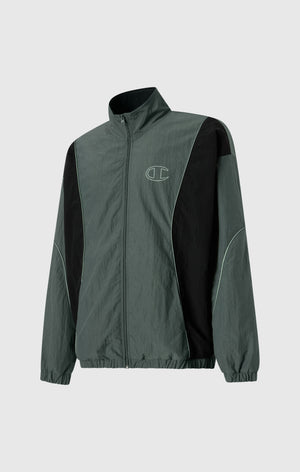 Men’s Woven Nylon Full-Zip Track Top Loose Fit