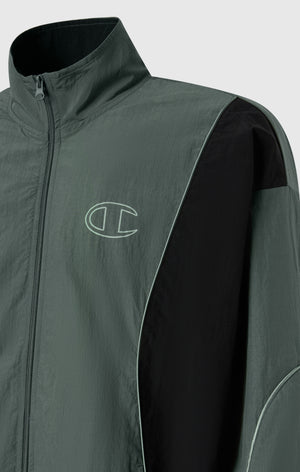 Men’s Woven Nylon Full-Zip Track Top Loose Fit