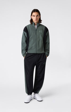 Men’s Woven Nylon Full-Zip Track Top Loose Fit