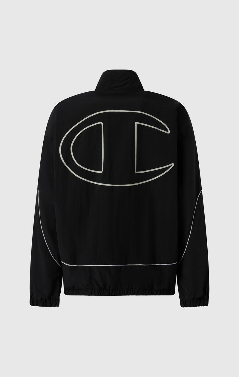 Men's Loose Fit Full-Zip Woven Nylon Jacket