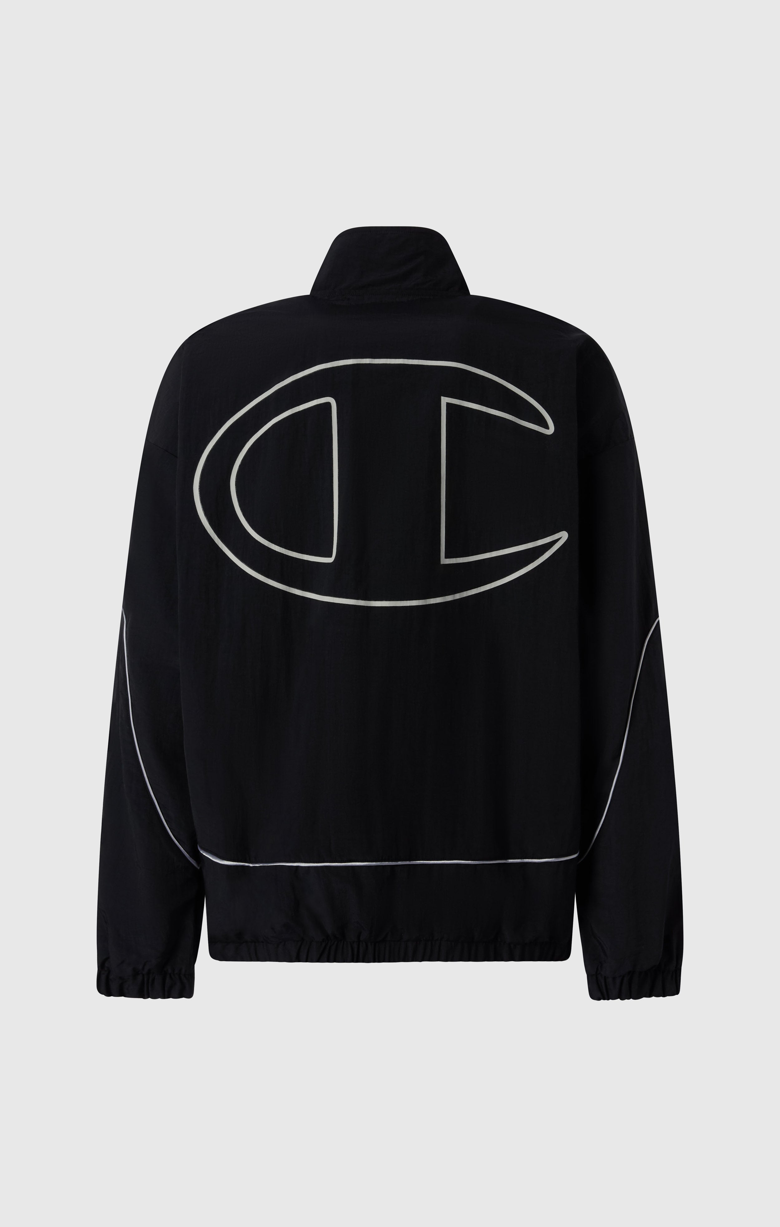 Men’s Woven Nylon Full-Zip Track Top Loose Fit