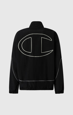 Men's Loose Fit Full-Zip Woven Nylon Jacket