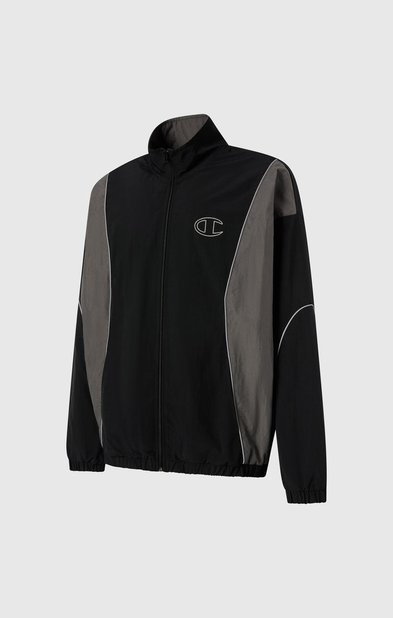 Men's Loose Fit Full-Zip Woven Nylon Jacket