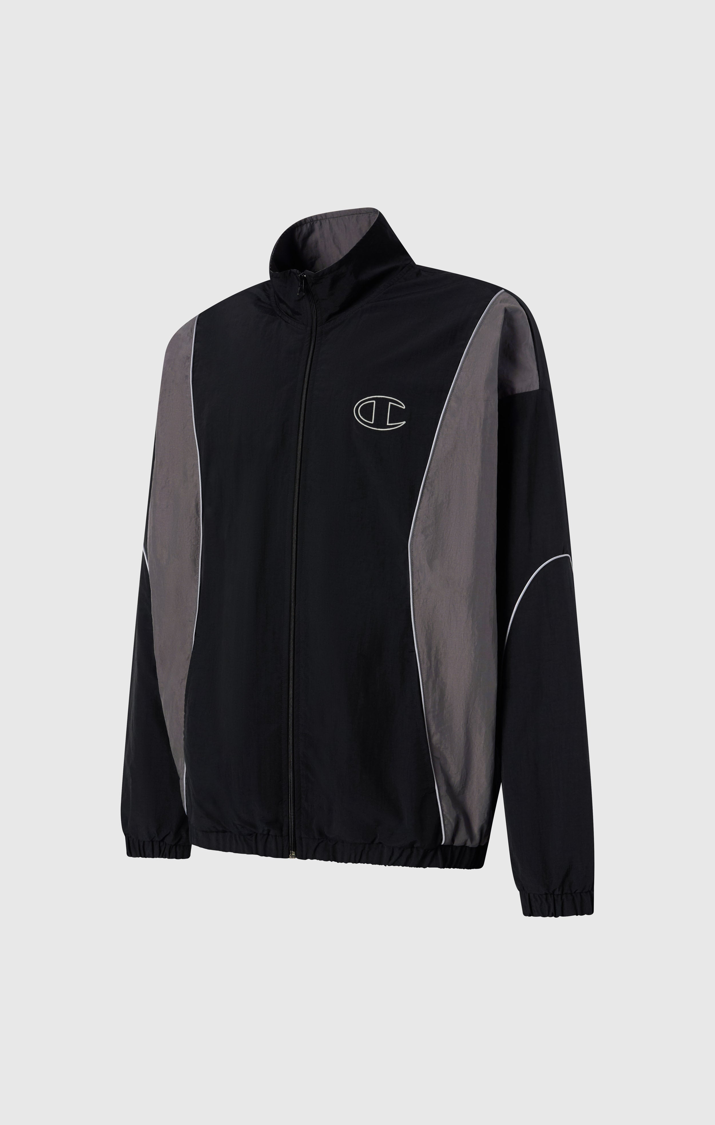 Men’s Woven Nylon Full-Zip Track Top Loose Fit