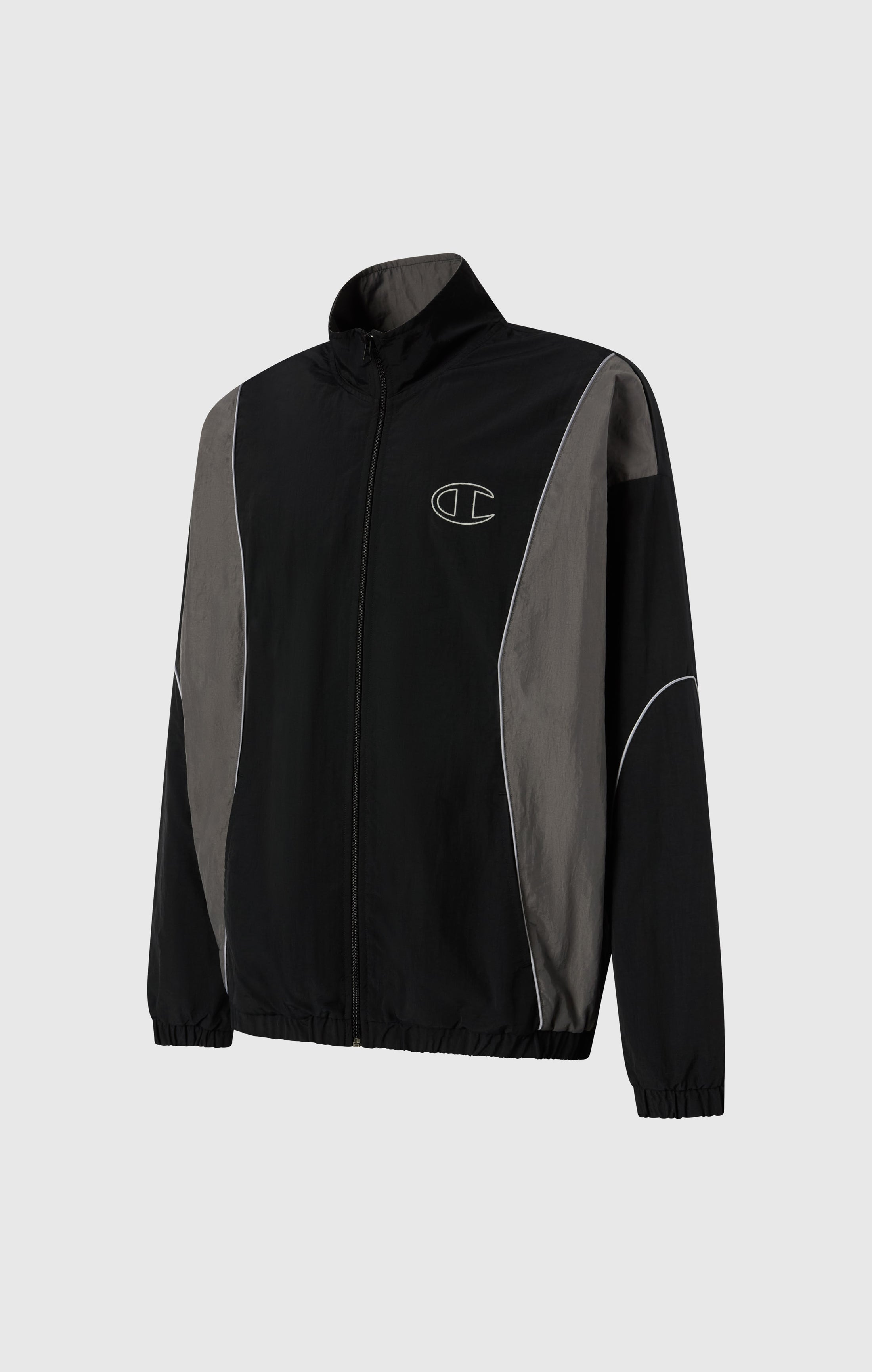 Men's Loose Fit Full-Zip Woven Nylon Jacket