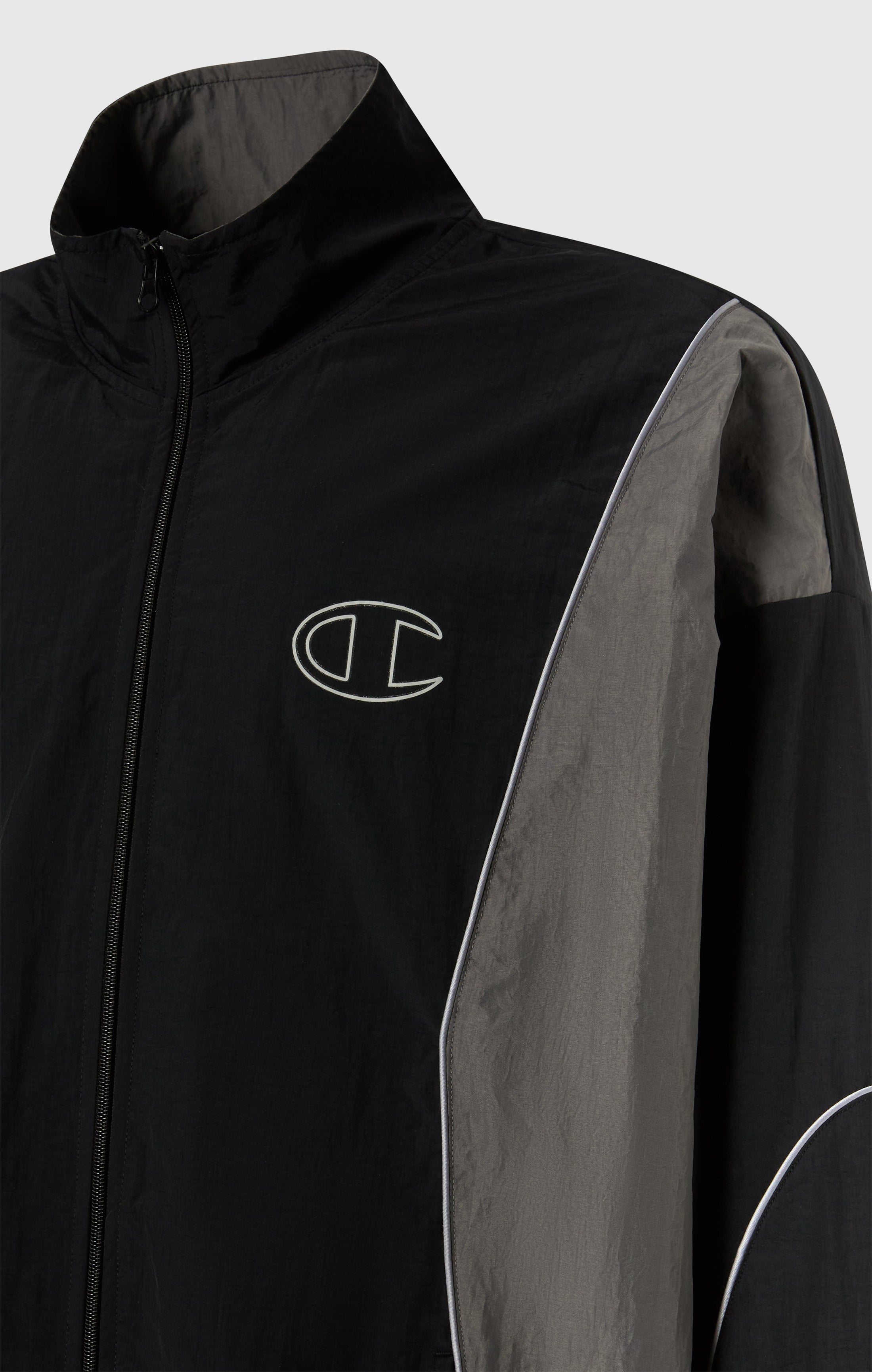 Men's Loose Fit Full-Zip Woven Nylon Jacket