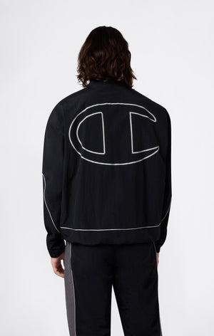 Men’s Woven Nylon Full-Zip Track Top Loose Fit