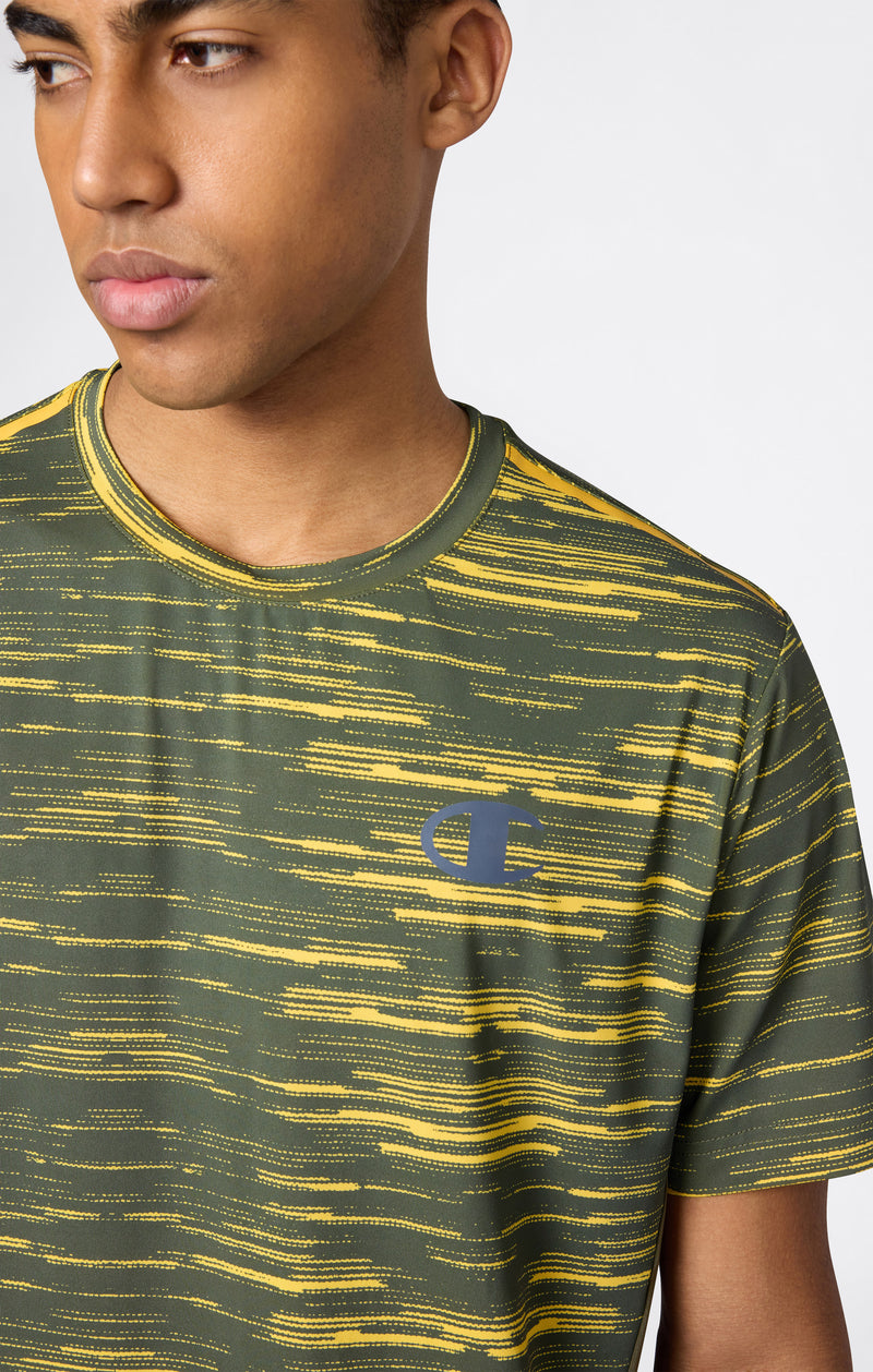 Quick-Dry Trainings-T-Shirt mit Allover-Print für Herren