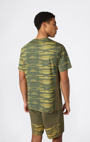 Quick-Dry Trainings-T-Shirt mit Allover-Print für Herren