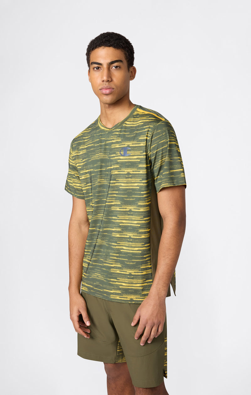 Quick-Dry Trainings-T-Shirt mit Allover-Print für Herren