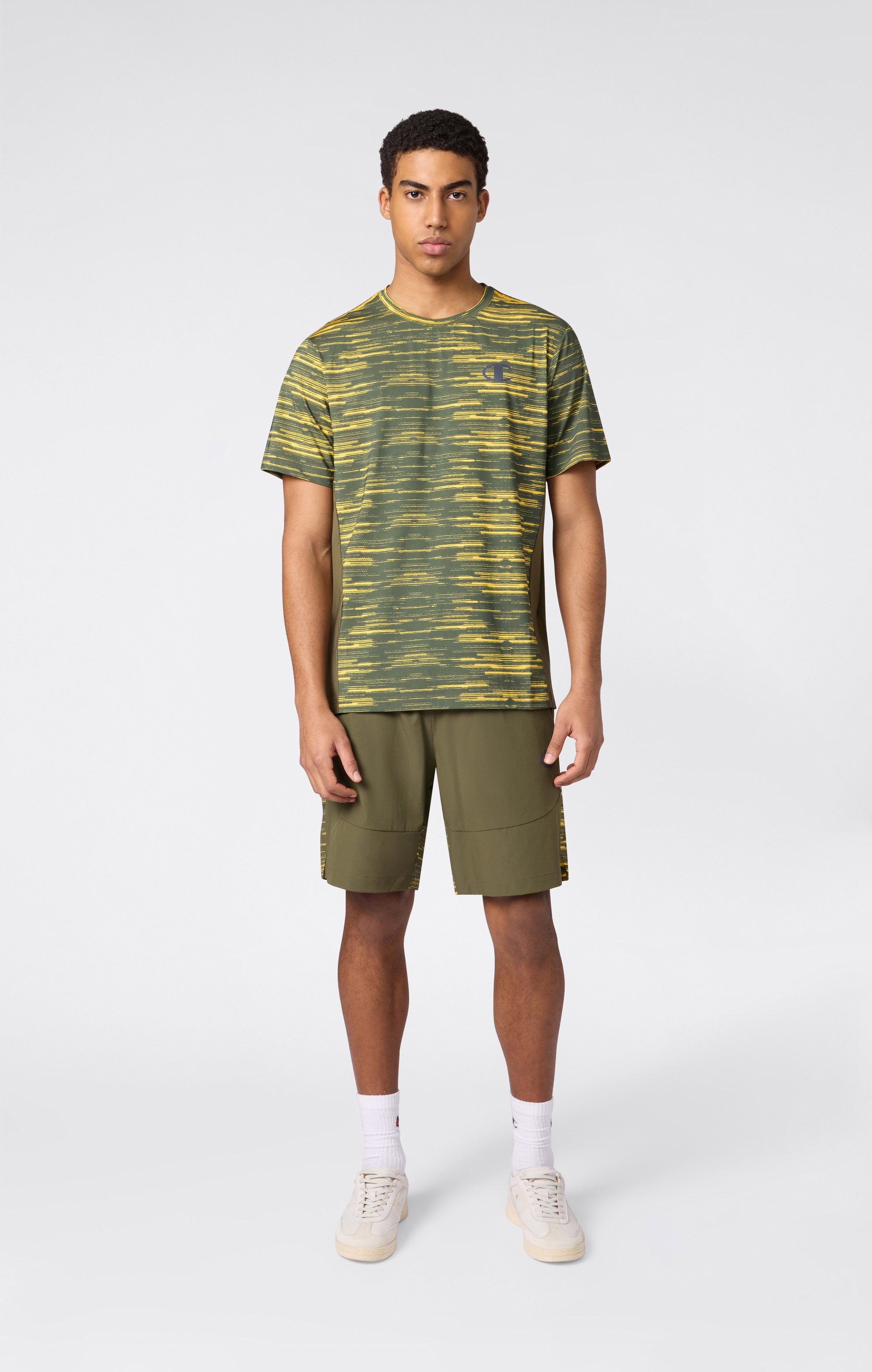 Quick-Dry Trainings-T-Shirt mit Allover-Print für Herren