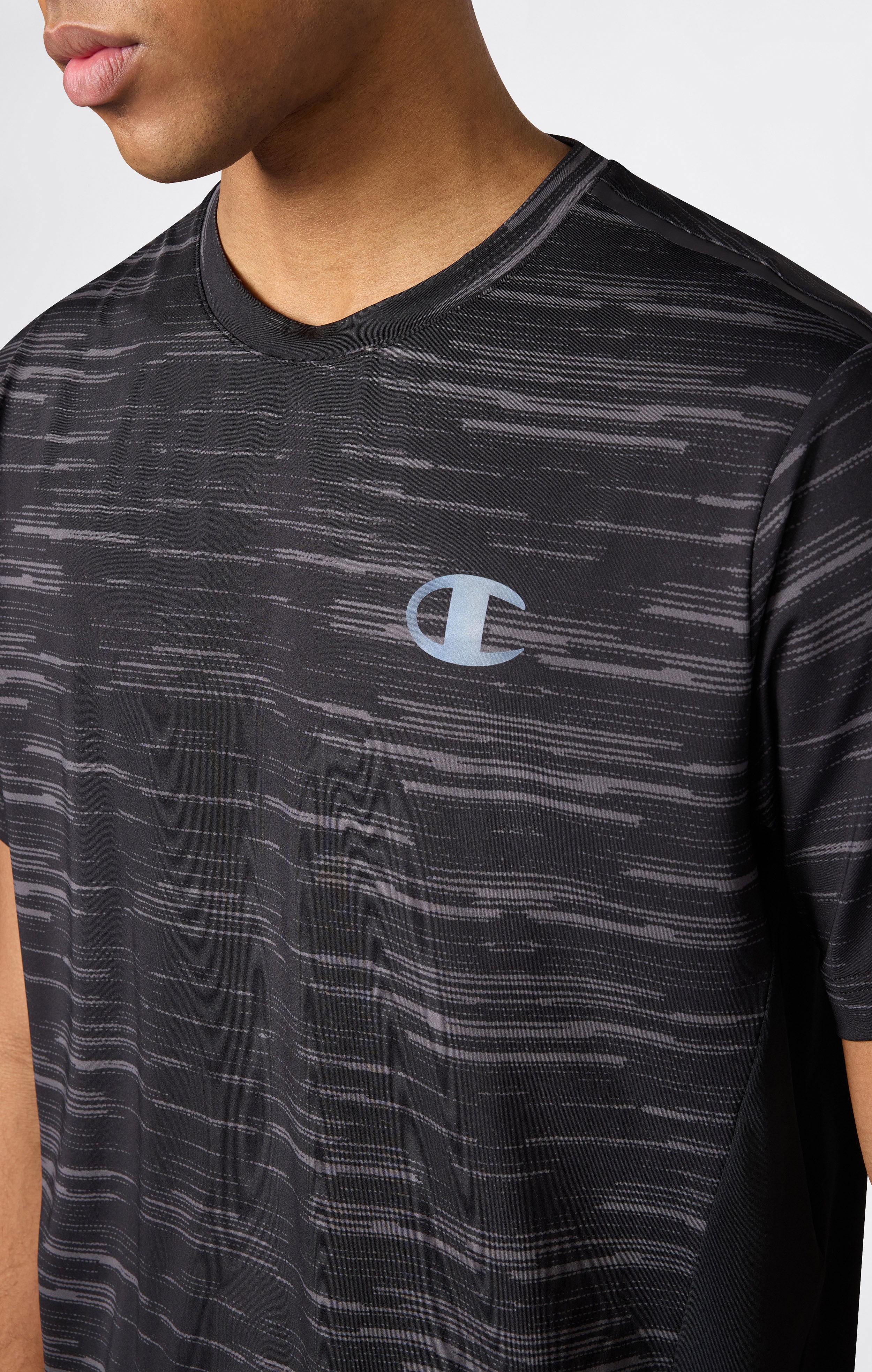 Quick-Dry Trainings-T-Shirt mit Allover-Print für Herren