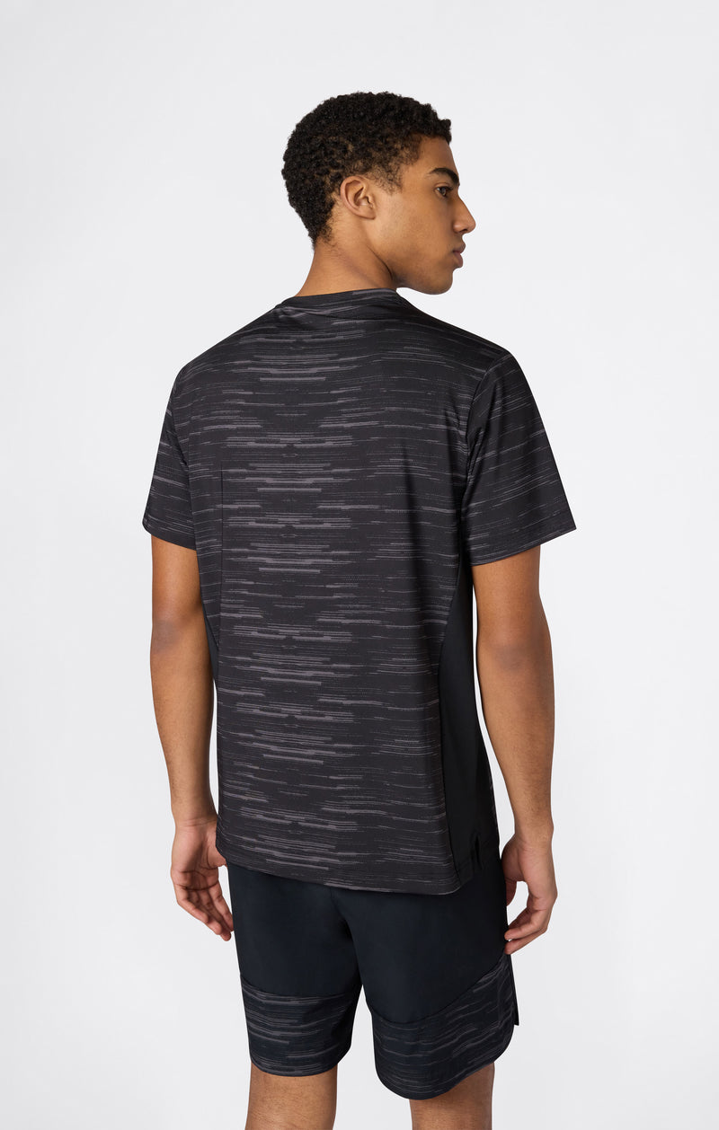 Quick-Dry Trainings-T-Shirt mit Allover-Print für Herren