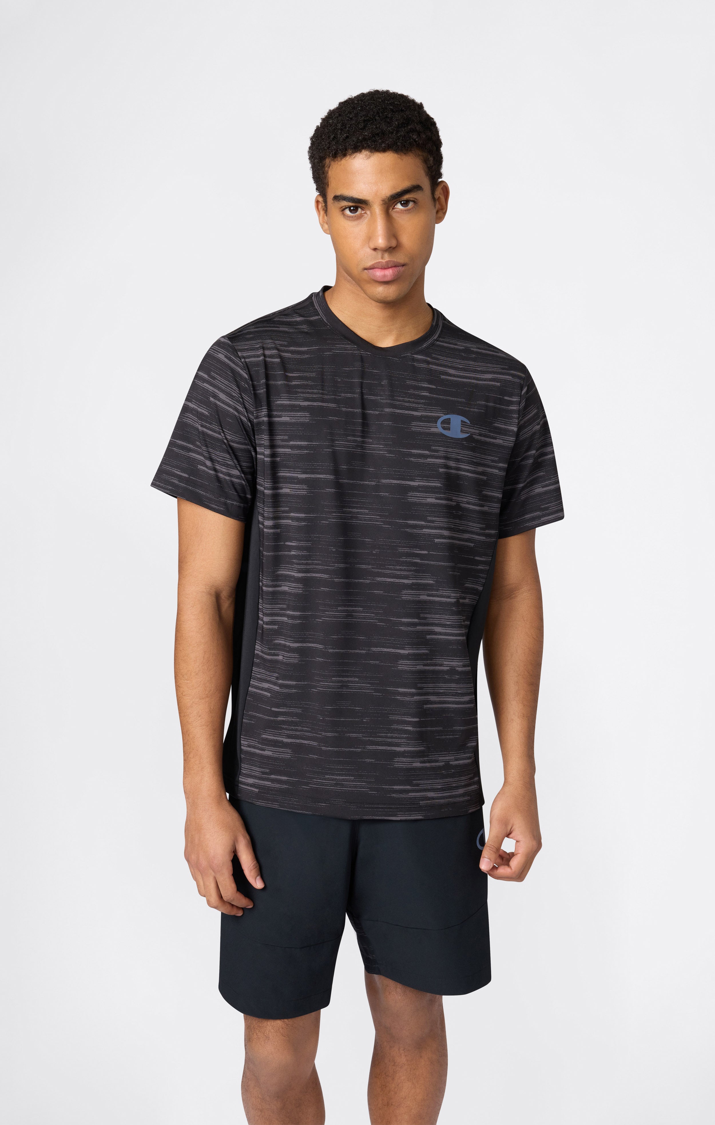 Quick-Dry Trainings-T-Shirt mit Allover-Print für Herren