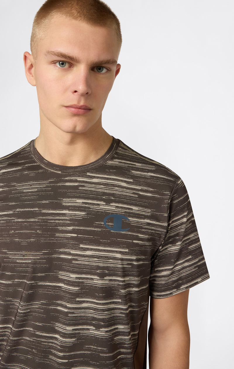 Quick-Dry Trainings-T-Shirt mit Allover-Print für Herren