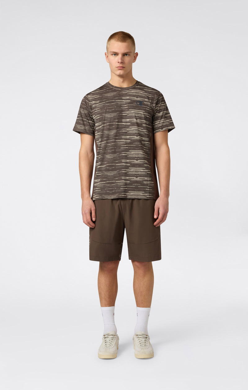 Quick-Dry Trainings-T-Shirt mit Allover-Print für Herren