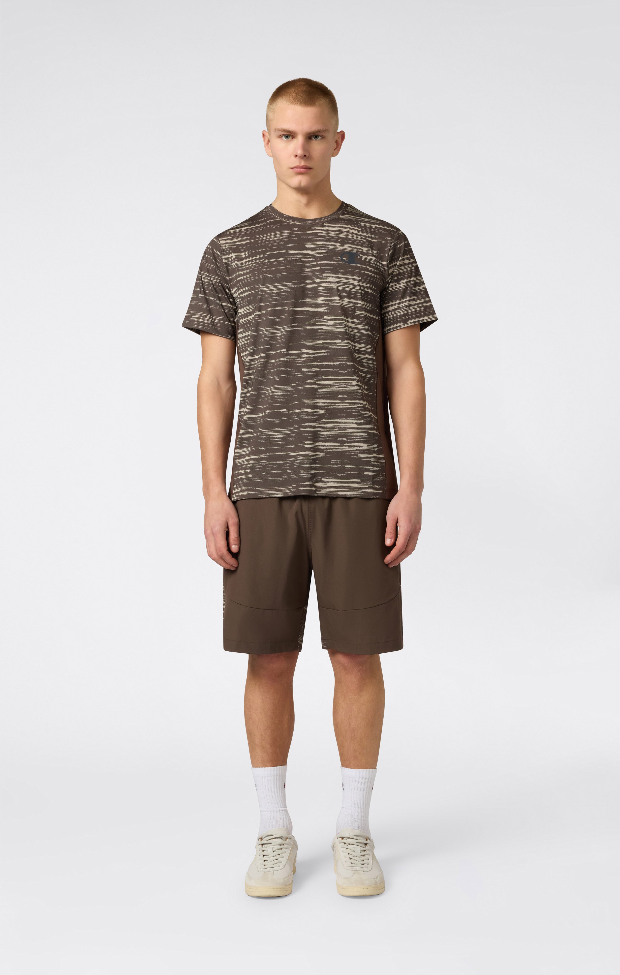 Quick-Dry Trainings-T-Shirt mit Allover-Print für Herren