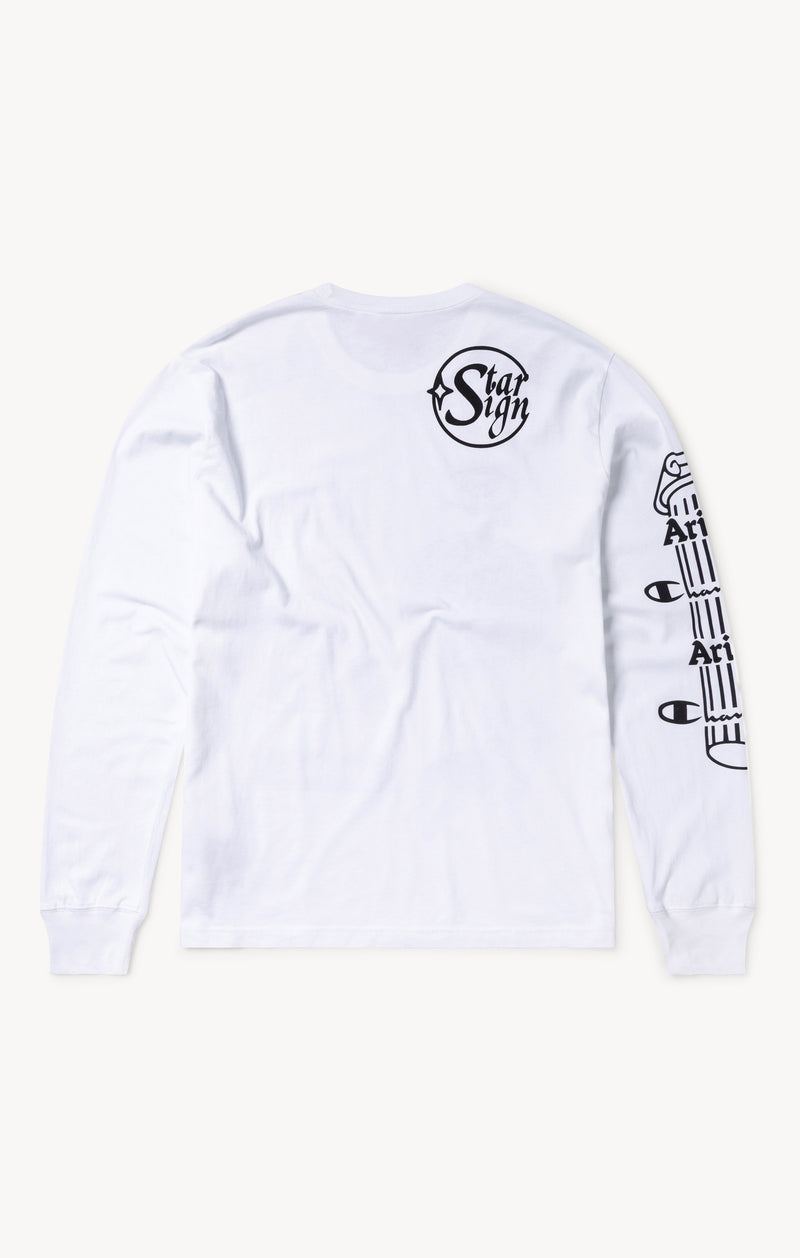 T-shirt manches longues à graphique Aries x Champion unisexe