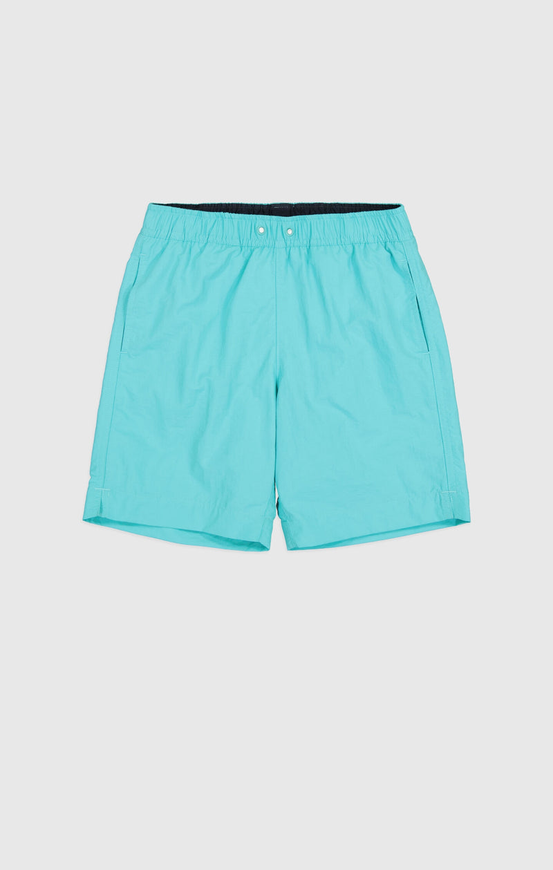 Boys Crinkle Nylon Beach Shorts Light Blue beachshorts Champion
