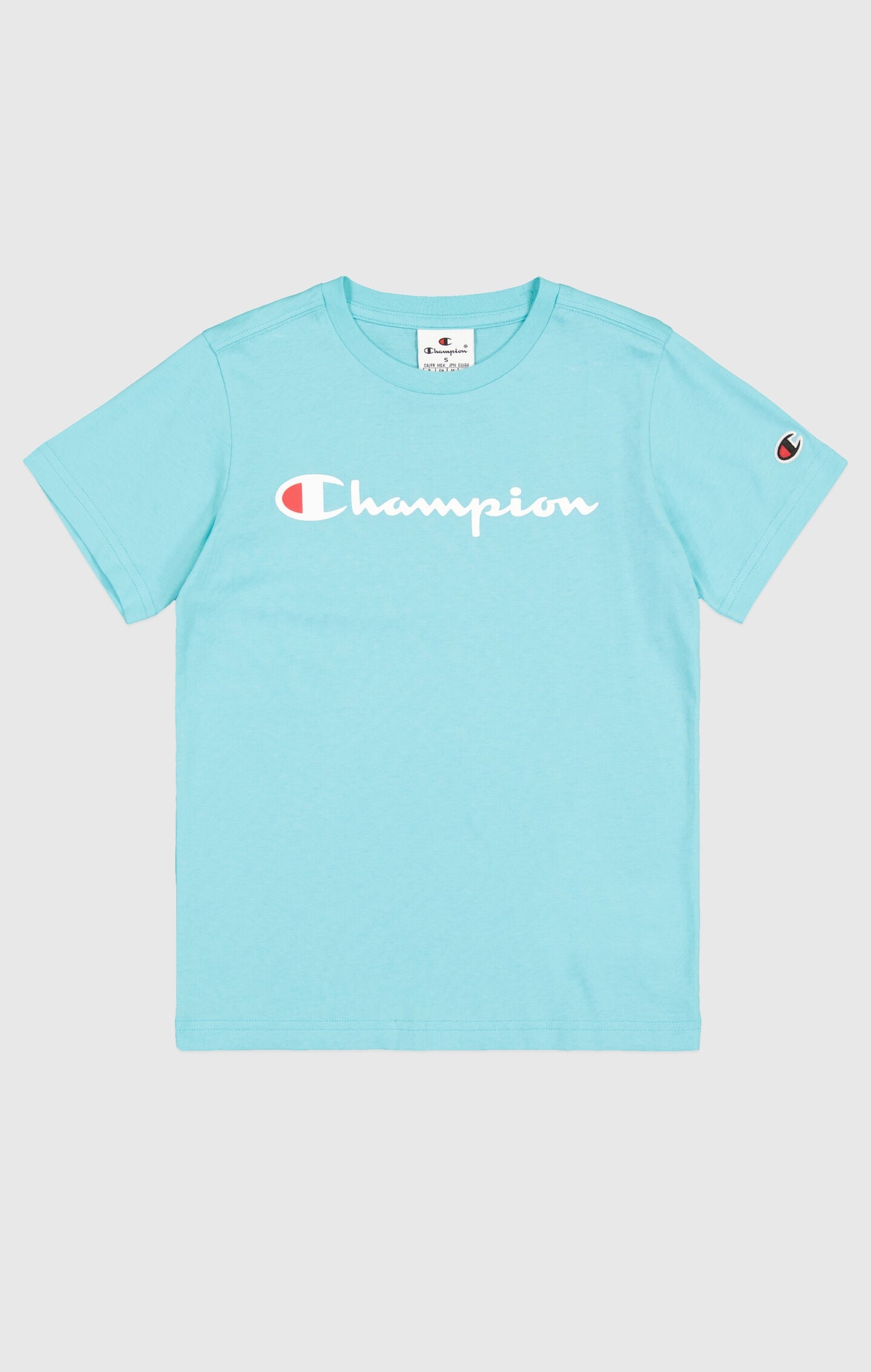 Camiseta de algodón con logotipo grande para niño