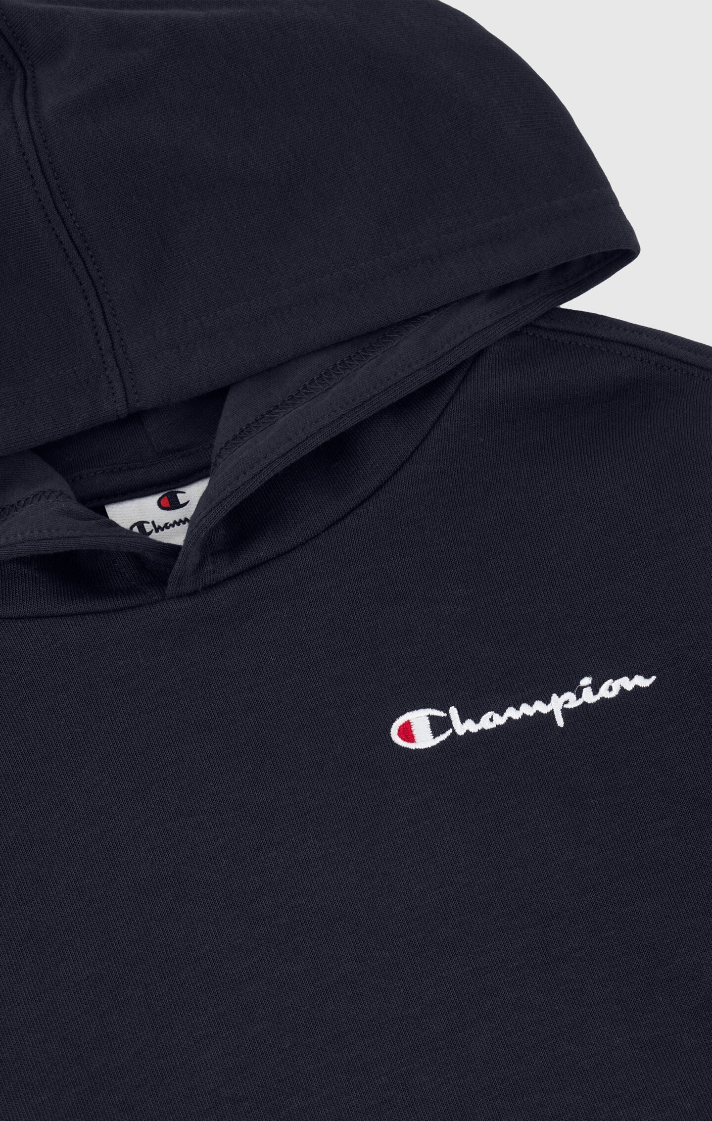 Boy's Light Hooded Sweatshirt with Small Embroidered Logo Icons