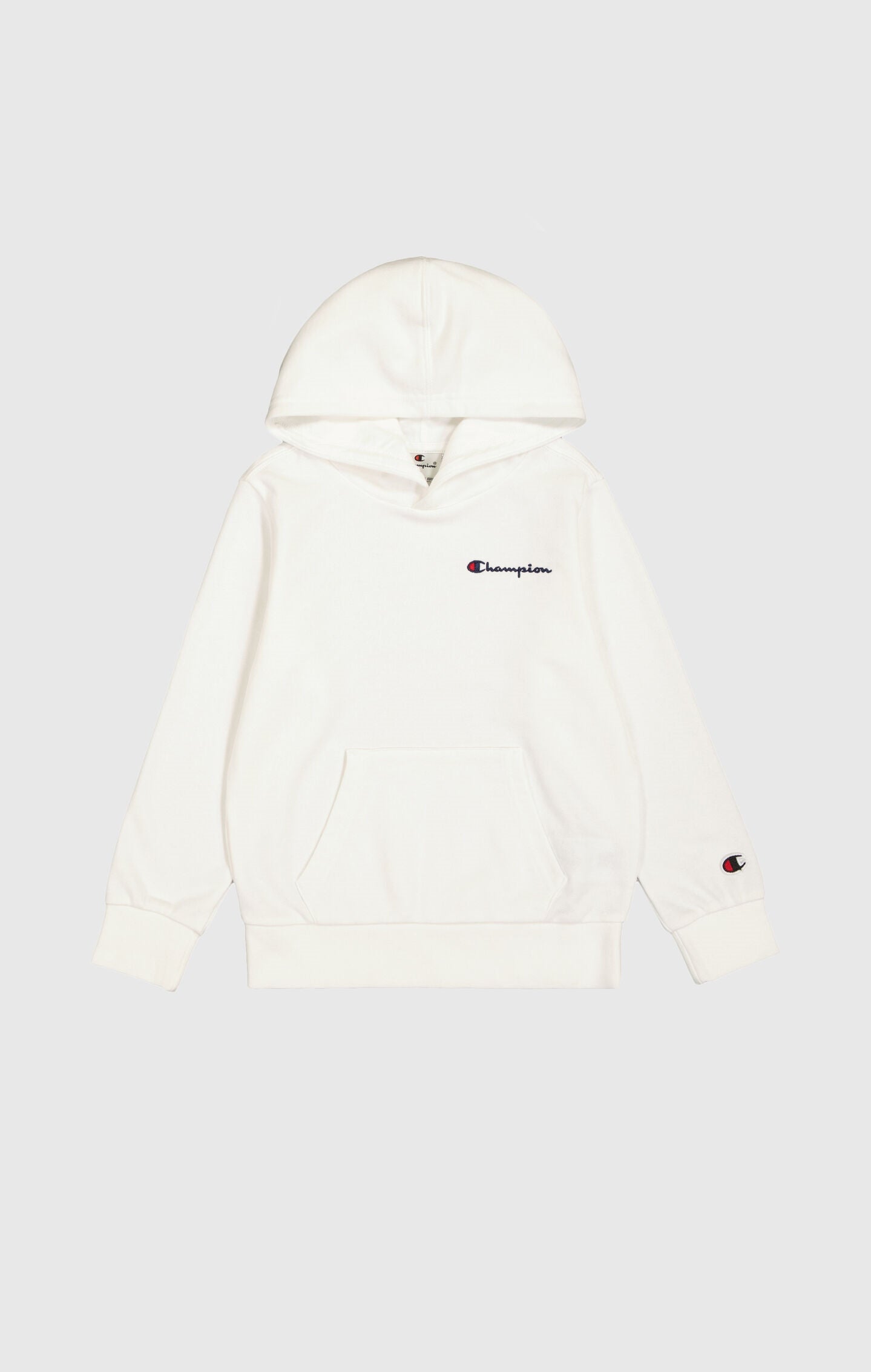 Boy's Light Hooded Sweatshirt with Small Embroidered Logo Icons