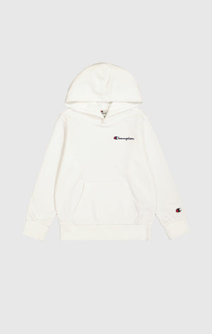 Boy's Light Hooded Sweatshirt with Small Embroidered Logo Icons