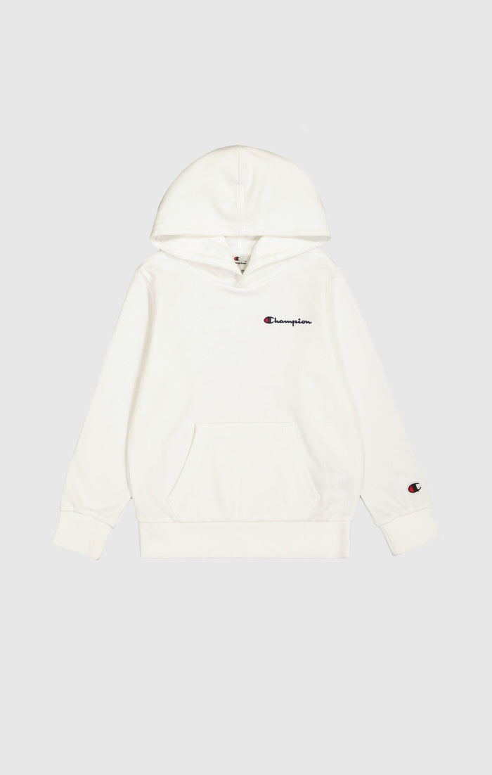 Boy's Light Hooded Sweatshirt with Small Embroidered Logo Icons