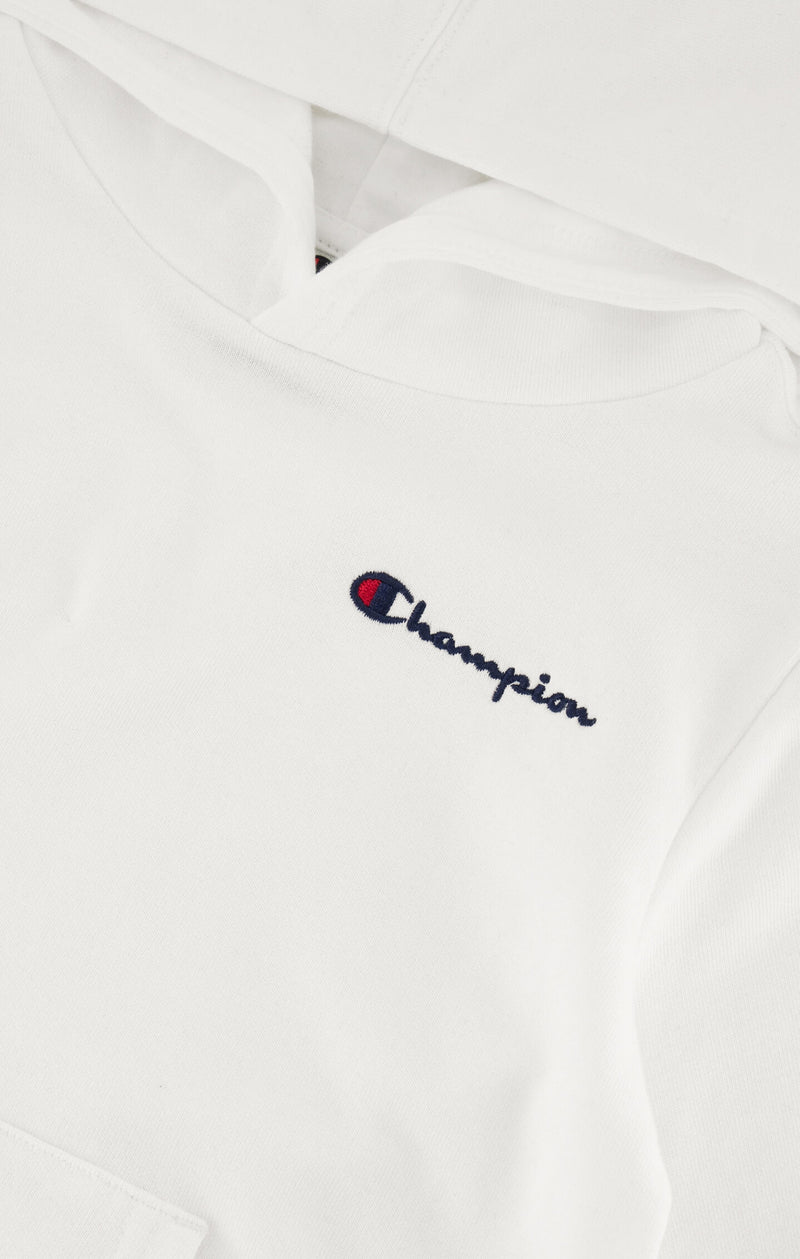 Boy's Light Hooded Sweatshirt with Small Embroidered Logo Icons