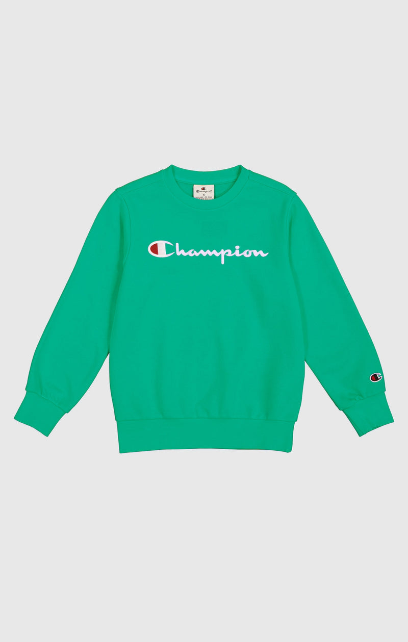 Boys' Ultra-Lightweight Crewneck Sweatshirt Icons with Large Embroidered Logo
