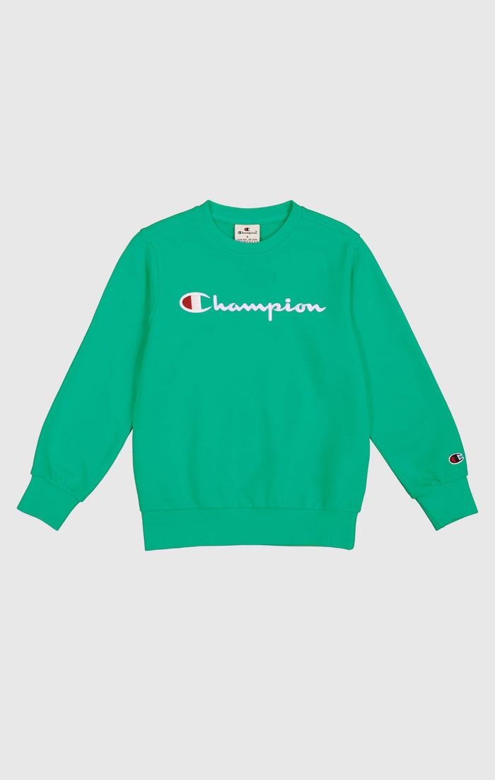 Boys' Ultra-Lightweight Crewneck Sweatshirt Icons with Large Embroidered Logo
